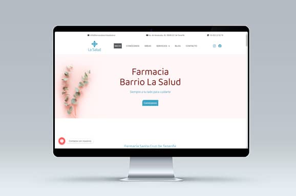 Diseno web Farmacia Barrio La Salud iMeelZ - Diseño web | Diseño de aplicaciones | ecommerce